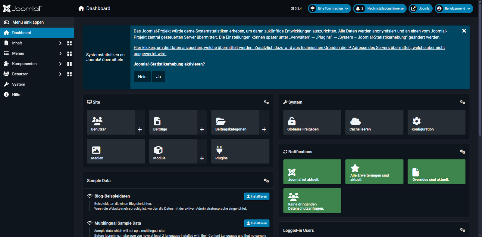 Joomla Administrator Interface