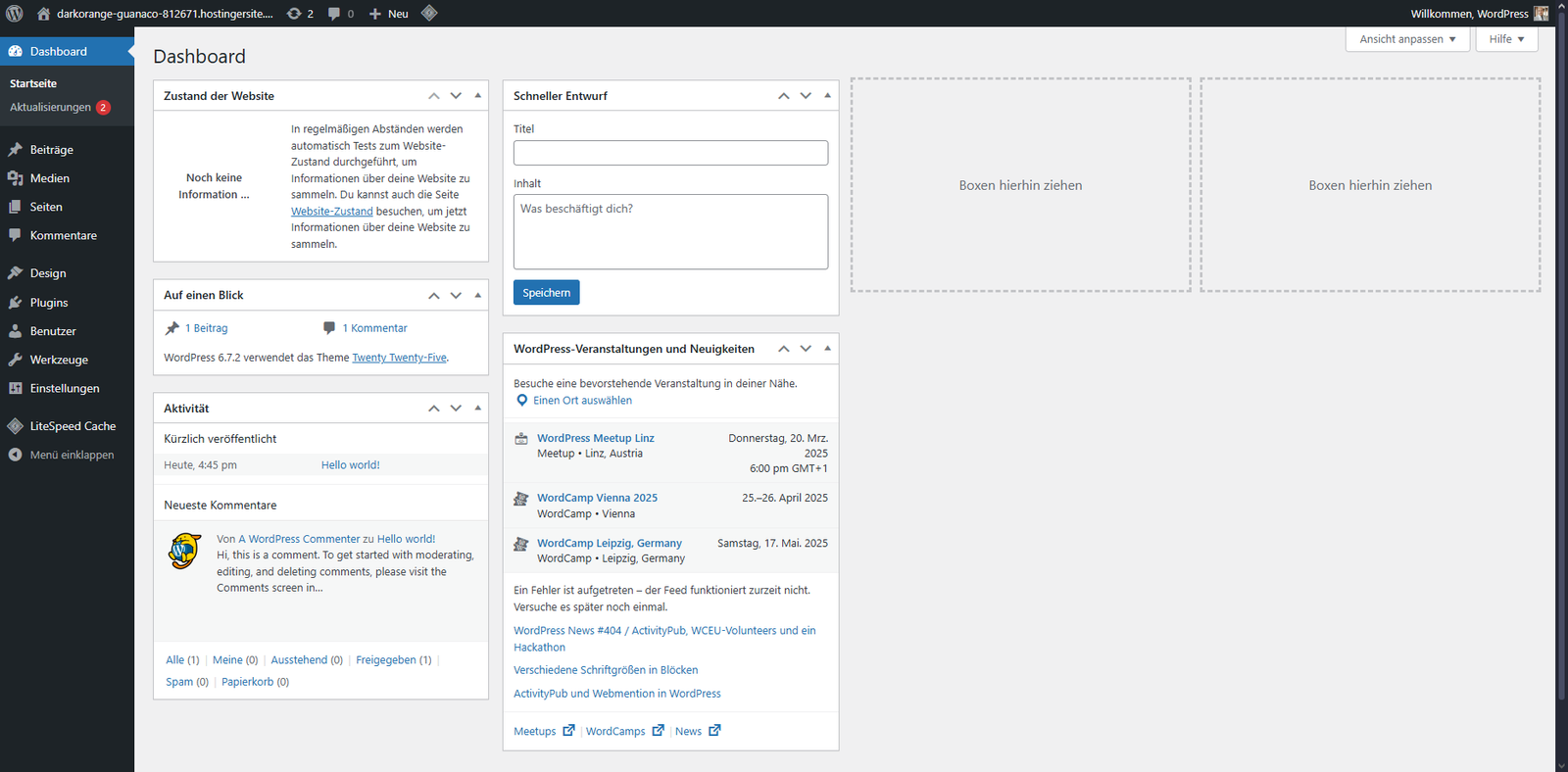 WordPress Dashboard